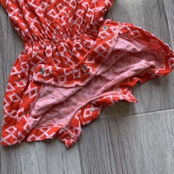 Kickee Pants Diamond Print Diagonal Ruffle Romper - Picture 4 of 6